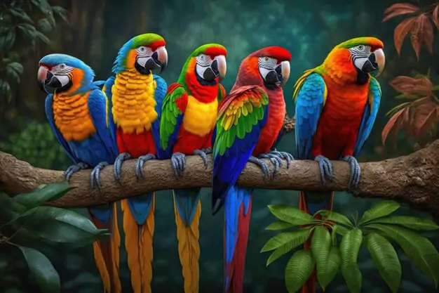 The Colorful World Of Guacamayo Birds